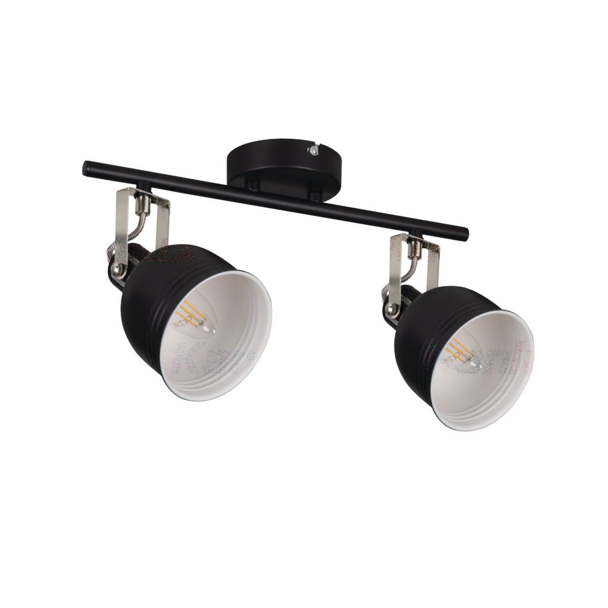 Kinkiet DERATO czarny 2xE14x8W aluminium wym:16x11x10cm IP20 Kanlux