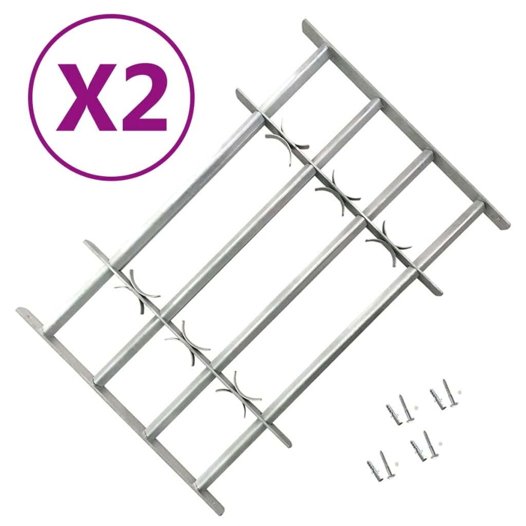 Rejas de seguridad ajustables para ventanas, 2 unidades, 1000-1500 mm