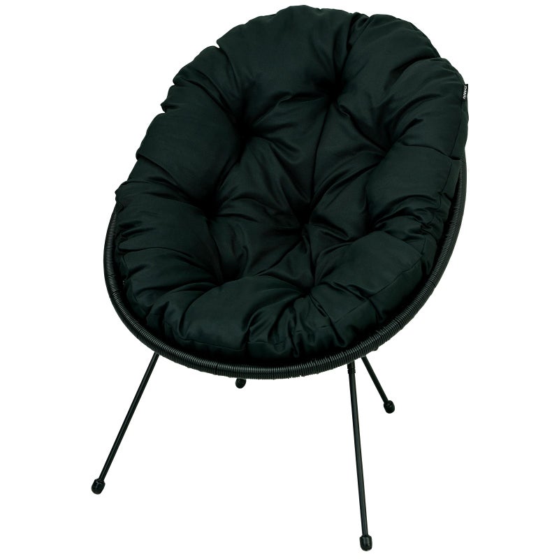 Poduszka na fotel żyłkowy krzesło Acapulco AMPO czarny 1 szt.