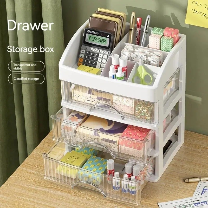KAKET Boîte de Rangement Multifonction 5 Couches pour Bureau - Organisateur de Maquillage, Bijoux, Accessoires & Fournitures de Bureau - 4