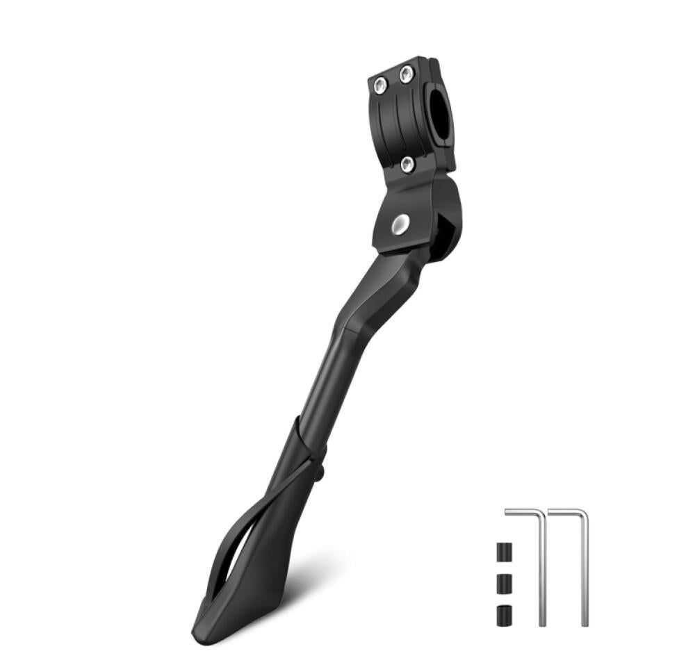 Podpórka rowerowa – czarna, regulowana wysokość, pasuje do rowerów o przekątnej 24–29 cali – uniwersalna aluminiowa podpórka rowerowa z antypoślizgową