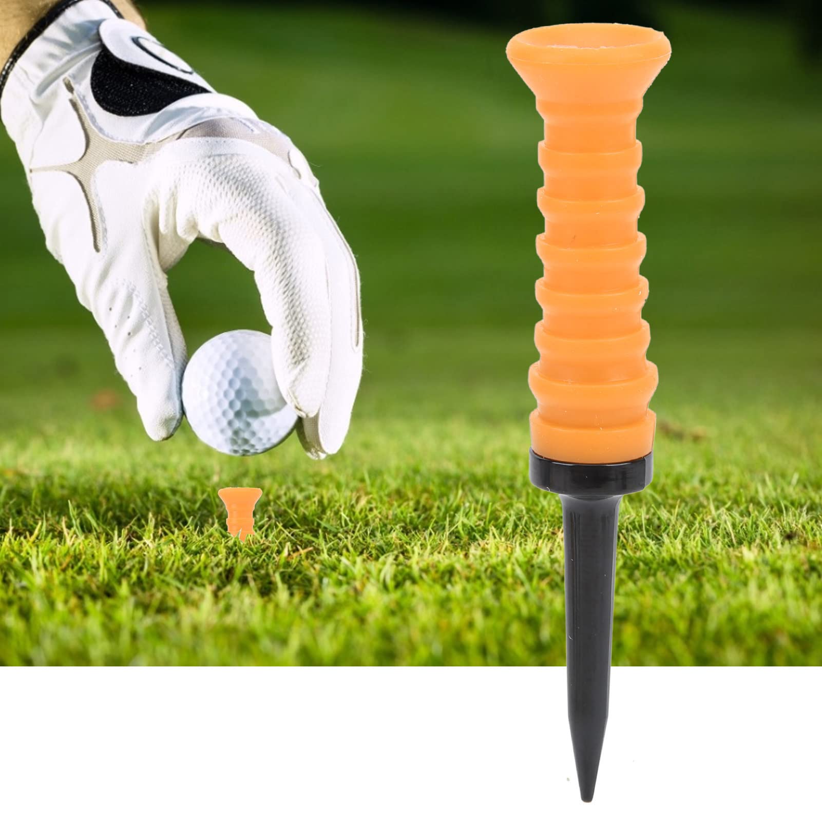Tees de golf en plastique, tees de golf flexibles, tees de golf en caoutchouc souple, réduisent la friction et le tee d'entraînement à rotation latéra - 9