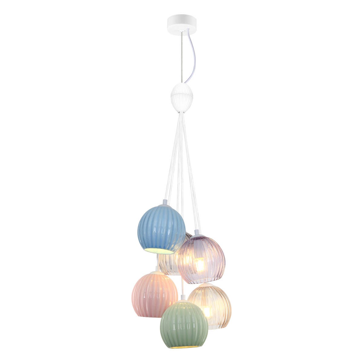 Lampa wisząca CASES multikolor 6 x E14 x 40W wym: 214 x 33 x 33 cm Italux