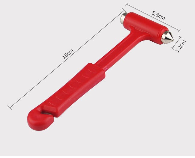 Kit Di Sicurezza Auto 2 In 1 - Rompivetro E Tagliacinture | Emergenza Argento E Rosso - Foto 9