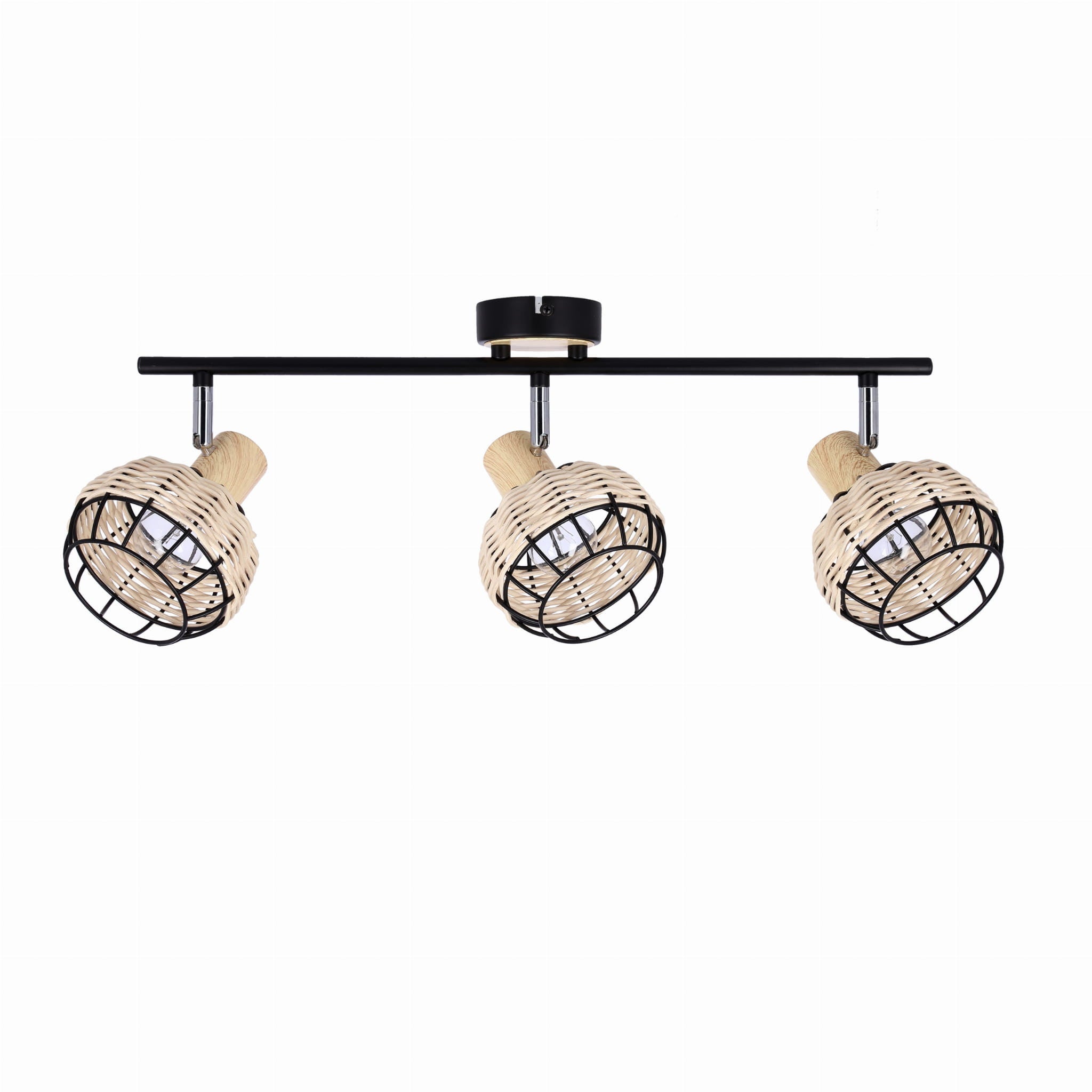 Lampa sufitowa Tajga czarno-beżowa 3xE14x40W wym: 18 x 64 x 12 cm metal Candellux