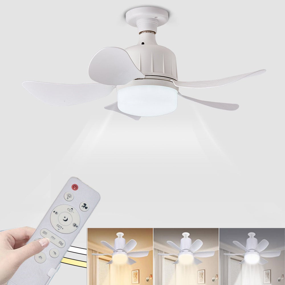 Fiorky Kit LED Ventilateur Plafond 18W 1530LM - 3000K/4000K/6500K Dimmable - Remplacement Magnétique Ø 10 Cm