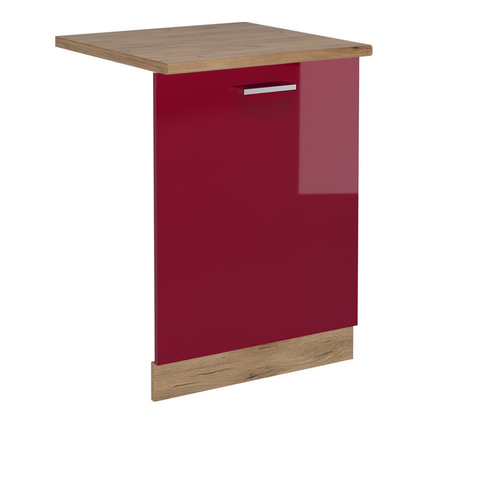 Vicco Panel przedni zmywarki R-Line, Czerwony połysk, 60 cm , BP Dąb