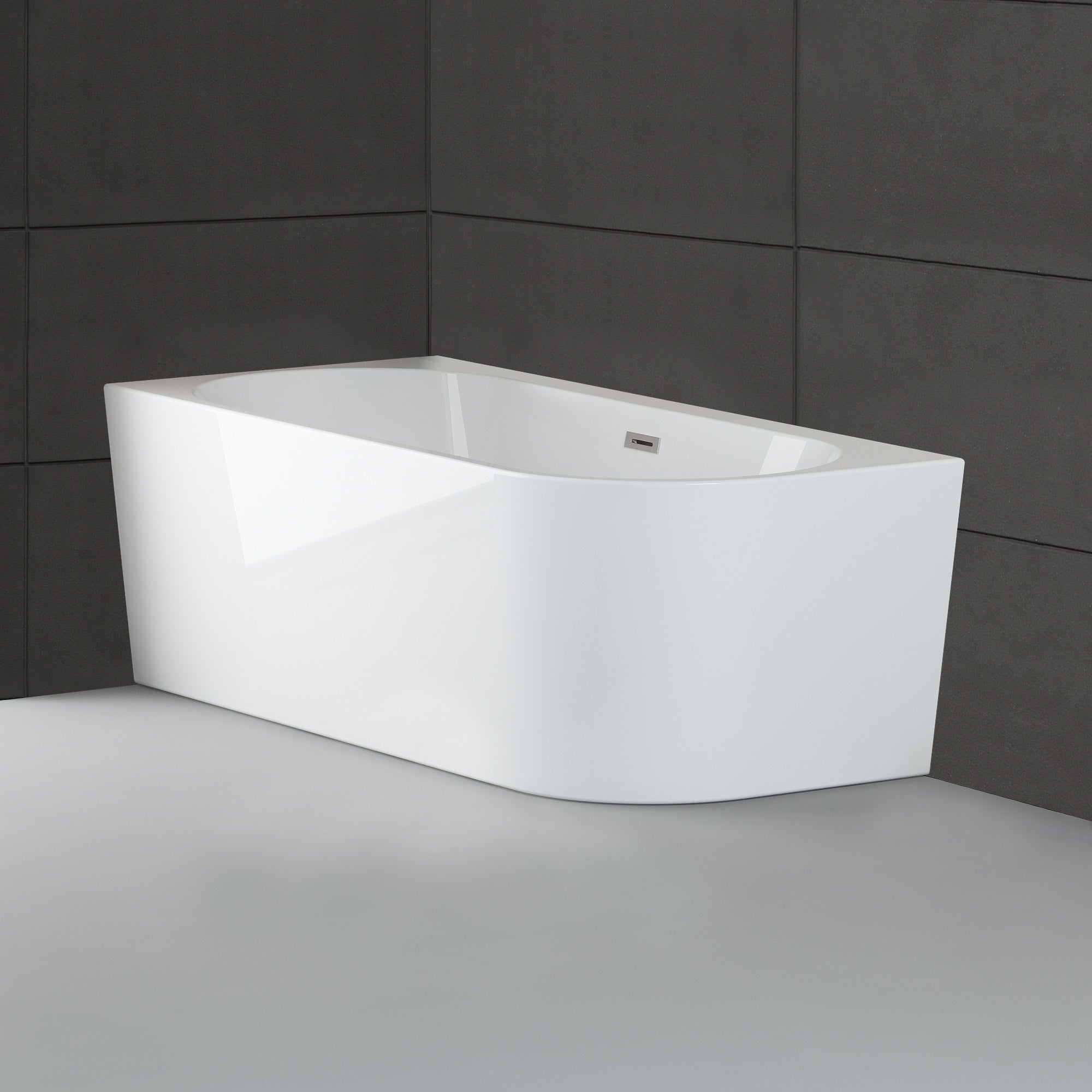 Baignoire Ilot Capri 160 gauche blanche 160 x76 x58 cm, by SPALINA - 9