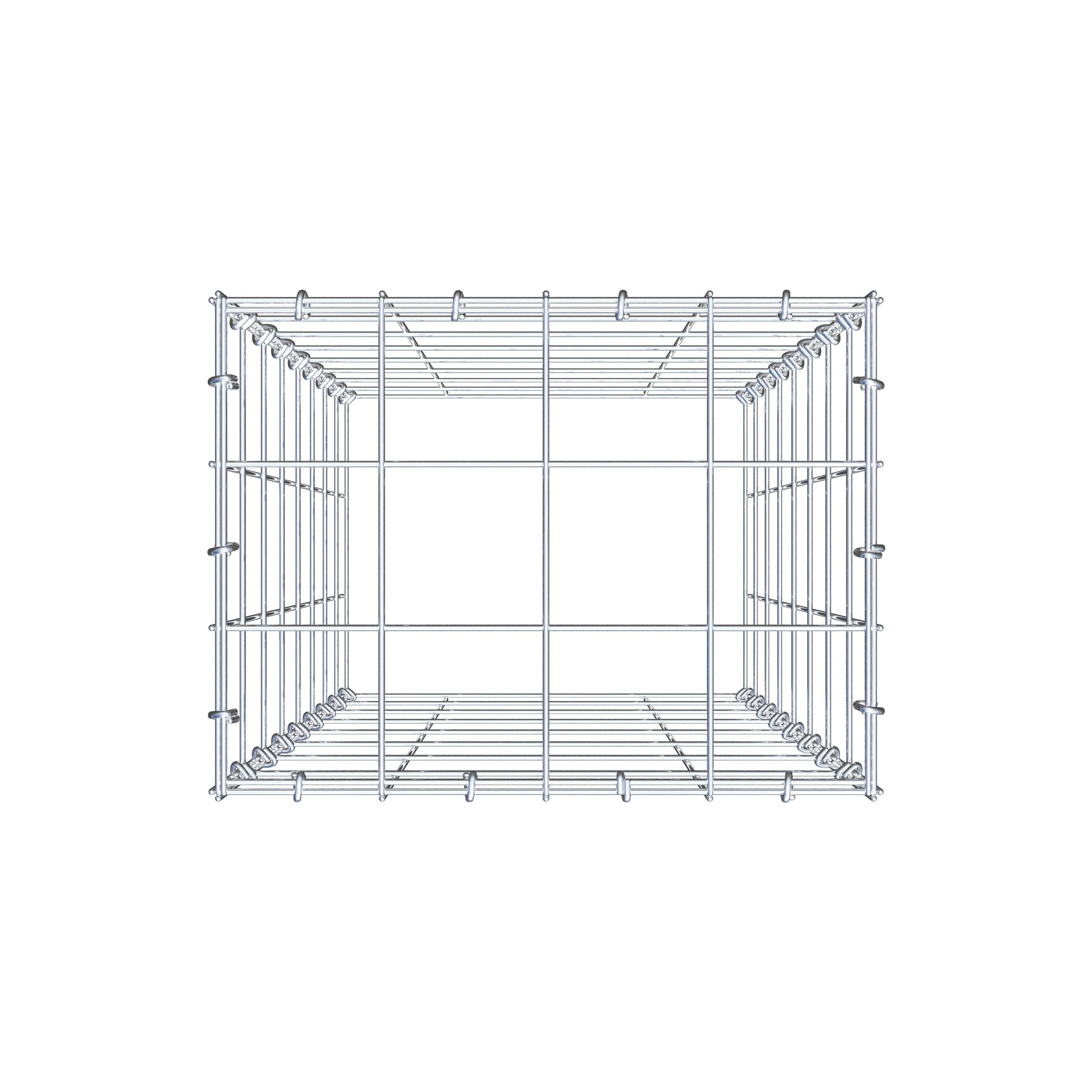 Gavión para apilar en acero galvanizado 80x40x30cm (LxAxP), malla 10 x 10cm, Anillo en C, sin rejilla inferior - 5