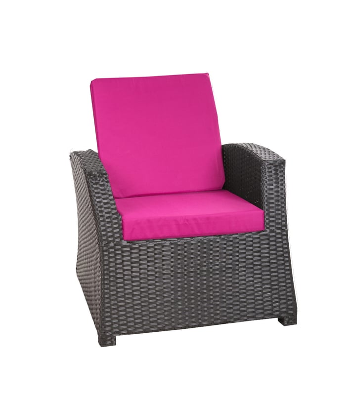 1x Zestaw poduszek na fotel ogrodowy rattanowy 56x52x7 różowa poduszki na krzesło ogrodowe z oparciem poduszki na fotele technorattanowe na taras