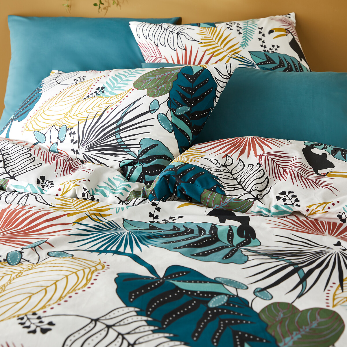 Housse de couette percale coton, Macara Jungle - Imprimé - 260 x 240 cm - 2