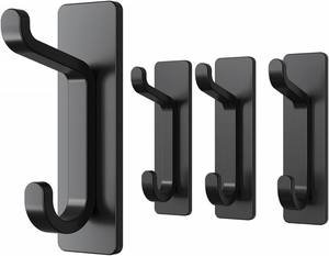 4 Ganci Adesivi Retrò Con Cristallo - Set Per Asciugamani, Chiavi E Accessori Bagno, Autoadesivi Senza Fori, Decorazione Casa Elegante - 2