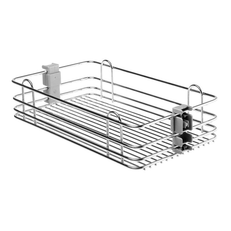 Colonne coulissante complète 5 corbeilles - Pour caisson de largeur : 300 mm - Décor corbeille : Chromé - VIBO - 3