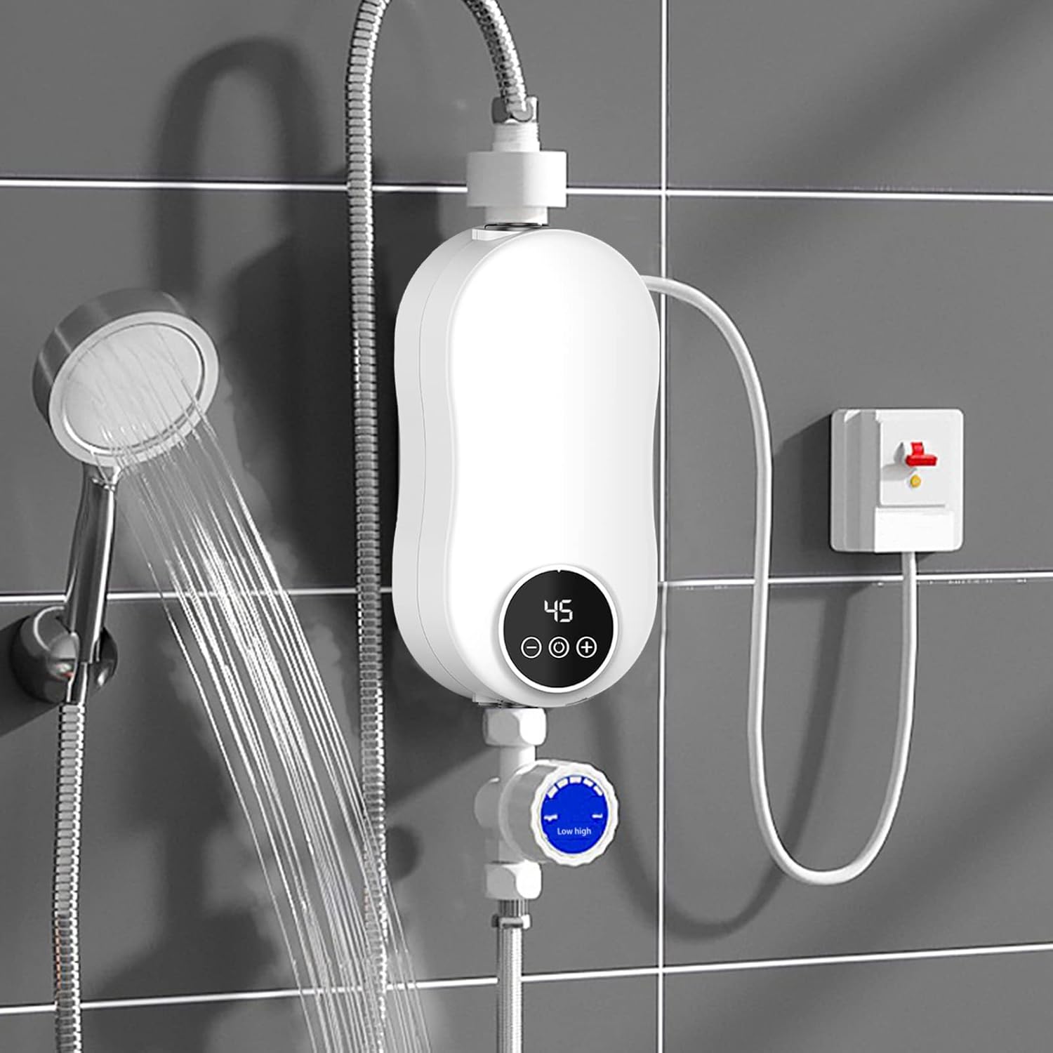 Chauffe-eau électrique - 220 V - 60 l - 2000 W - Chauffe-eau mural - Avec protection contre les