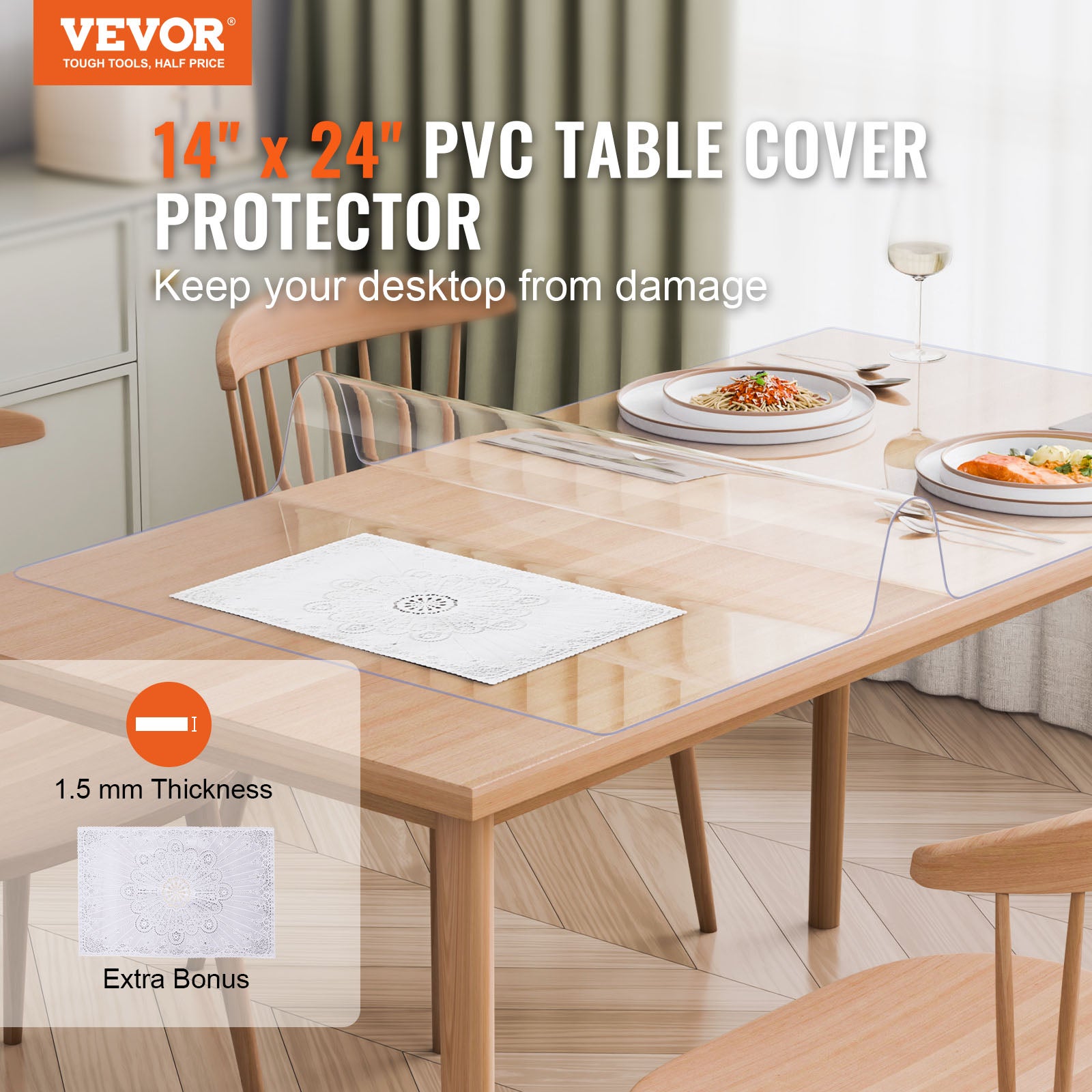 ANRO Protector De Mesa Acolchado, Por Metros, Molton, Tamaño 100 X