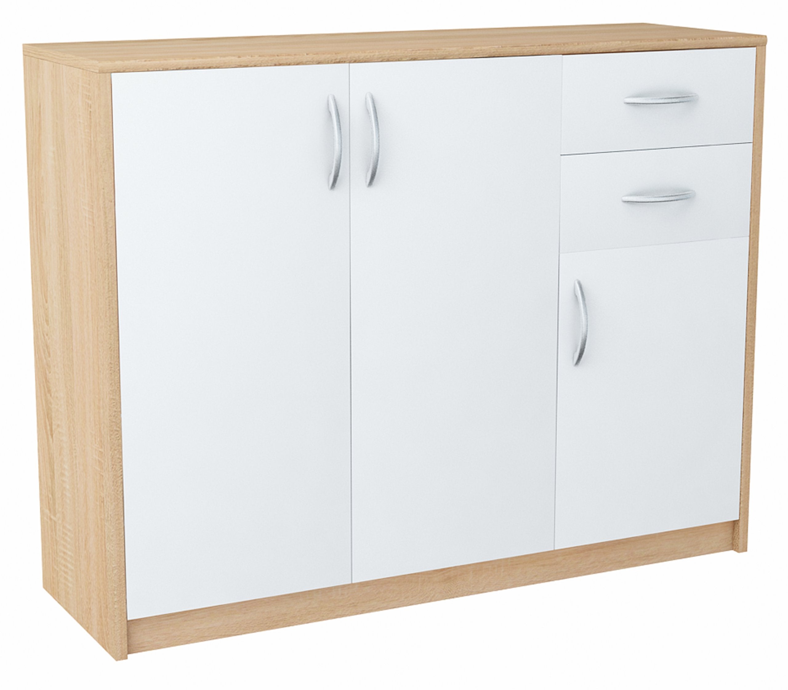 Komoda szafka 3D2S BIAŁY-SONOMA 110cm szuflady