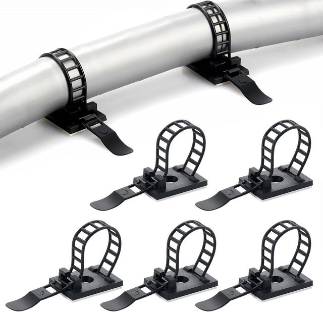 100 bridas autoadhesivas ajustables para la gestión de cables