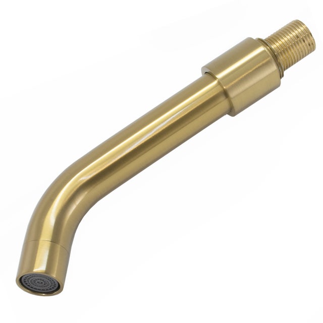 Valaz Bec verseur rond en or brossé de 15 cm avec filetage 1/2