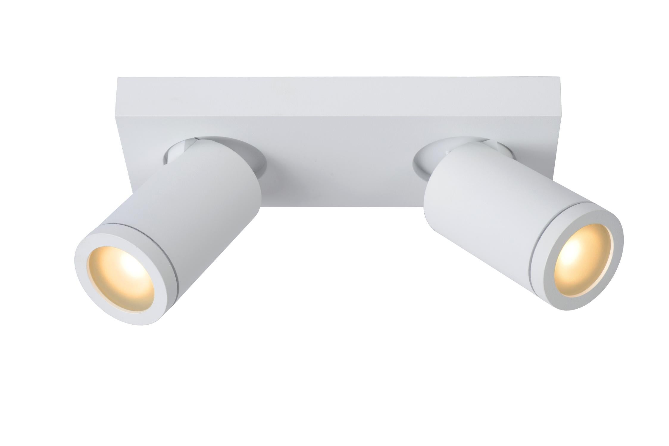 Reflektor sufitowy Spot TAYLOR biały 2xGU10x5W wym: 12,5 x 24 x 10 cm IP44 Lucide