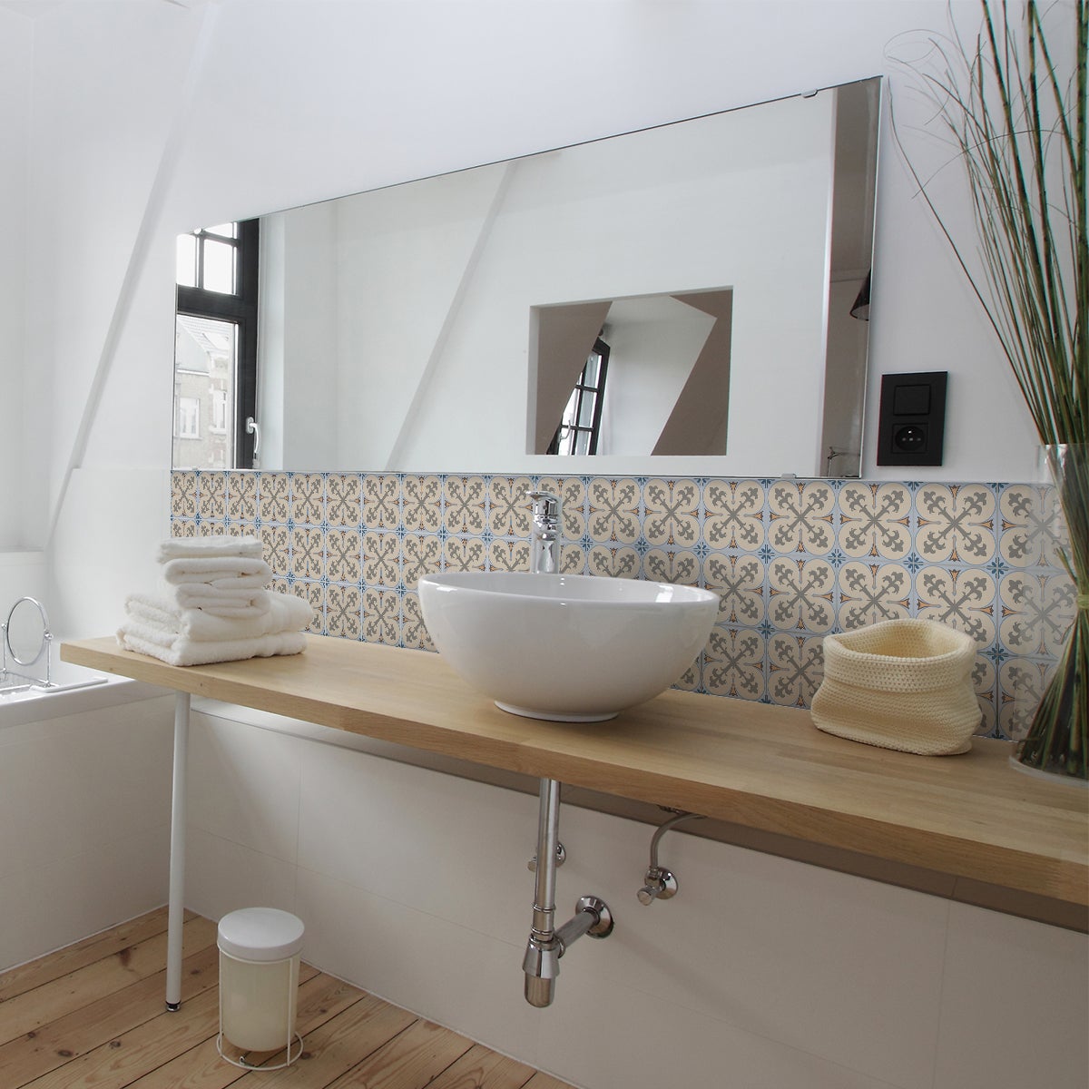 9 adesivi piastrelle di cemento azulejos Lio - Sticker adesivo - adesivi murali - 9stickers15x15cm - 5