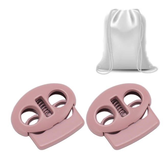 30 Fermacorda A Campana In Plastica - Terminali Per Cordini Di Zaini, Felpe E Accessori, Grigio Metallo - Foto 2