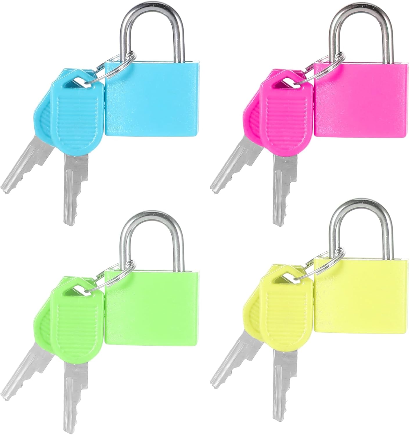Anlising 16 Pièces Cadenas à Bagage Multicolores - Serrures Valise Avec Clés, 8 Couleurs