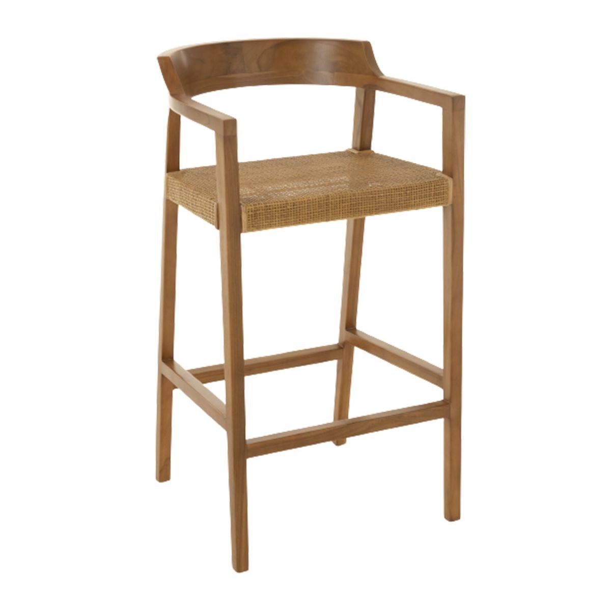 Silla de bar suka de madera de roble – diseño contemporáneo-marrón