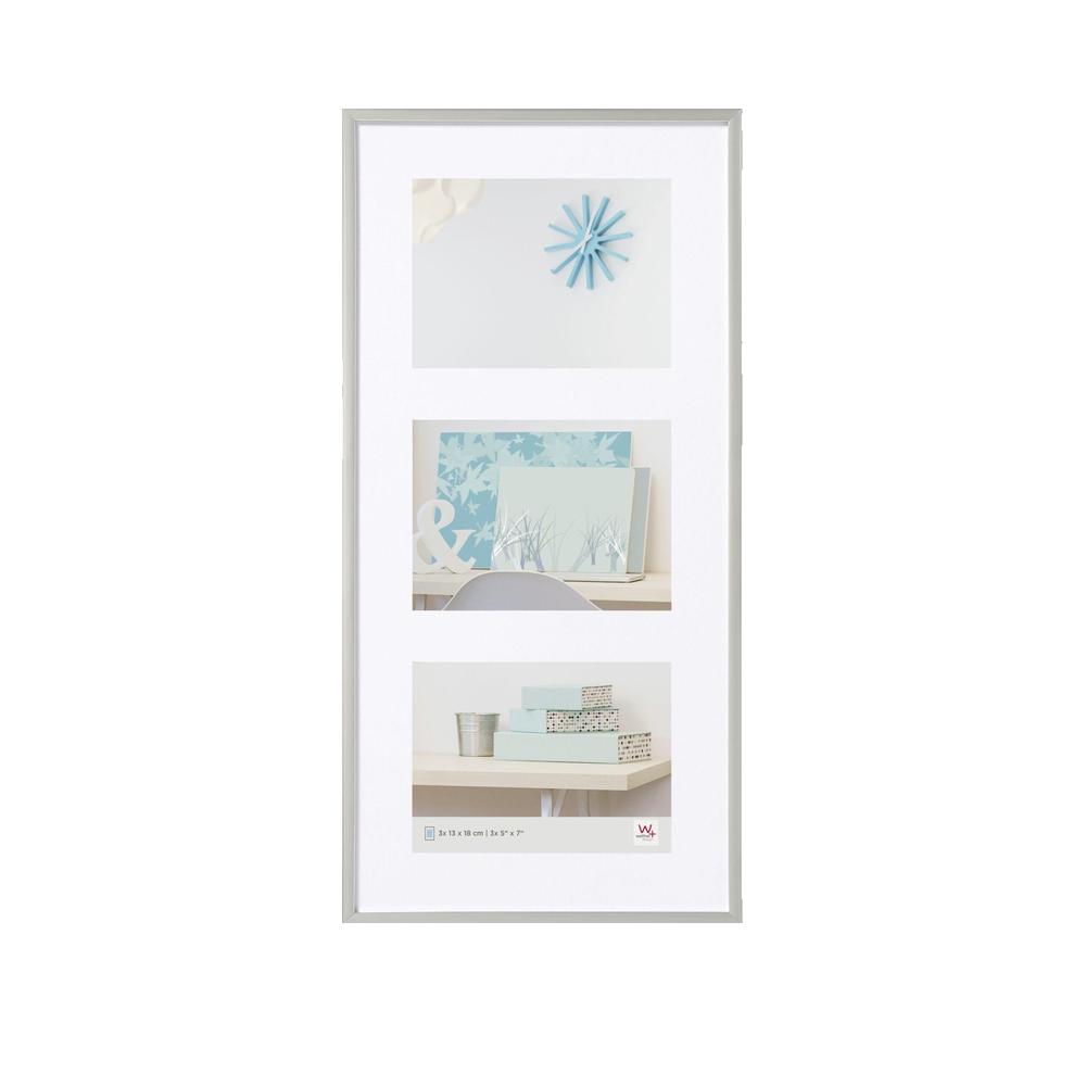 Ramka na zdjęcia Walther Design New Lifestyle 3 zdjęcia 13x18 cm srebrna