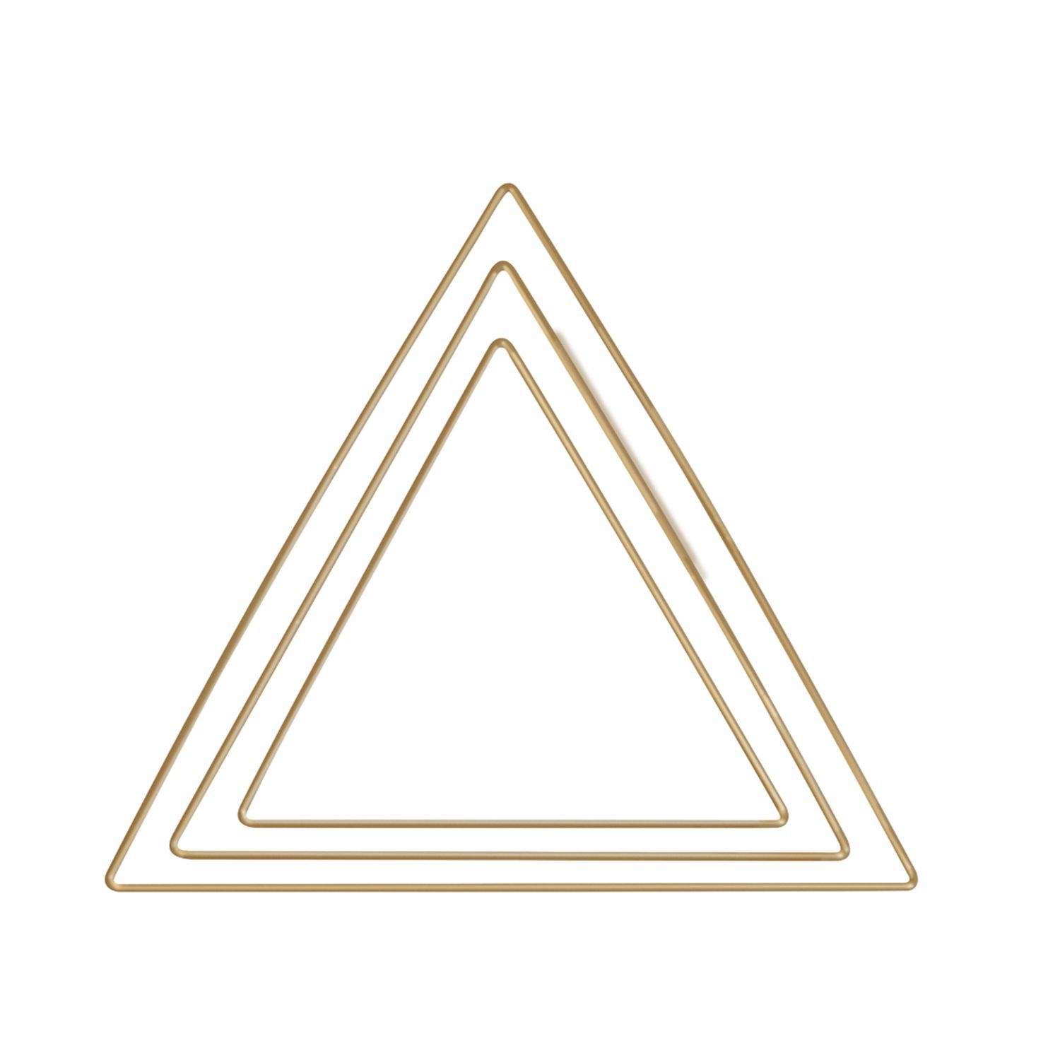 3 triangles en métal doré 20/ 25/ 30 cm - Rayher | Leroy Merlin