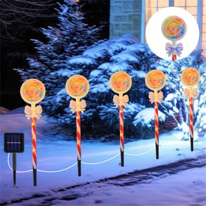 Luci Solari Natalizie A Forma Di Bollitore Con Babbo Natale - Set Da 2, Per Giardino, Patio E Percorsi