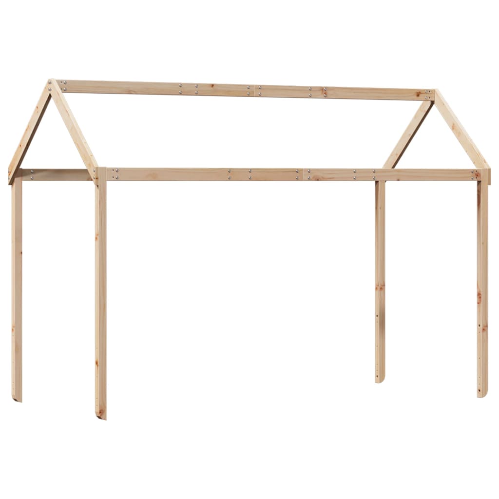 Lit superposé avec toit 90x200 cm bois de pin massif - 6