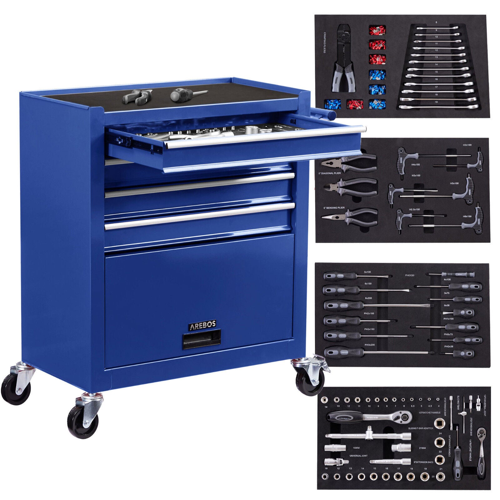 carrello con chiavi per officina