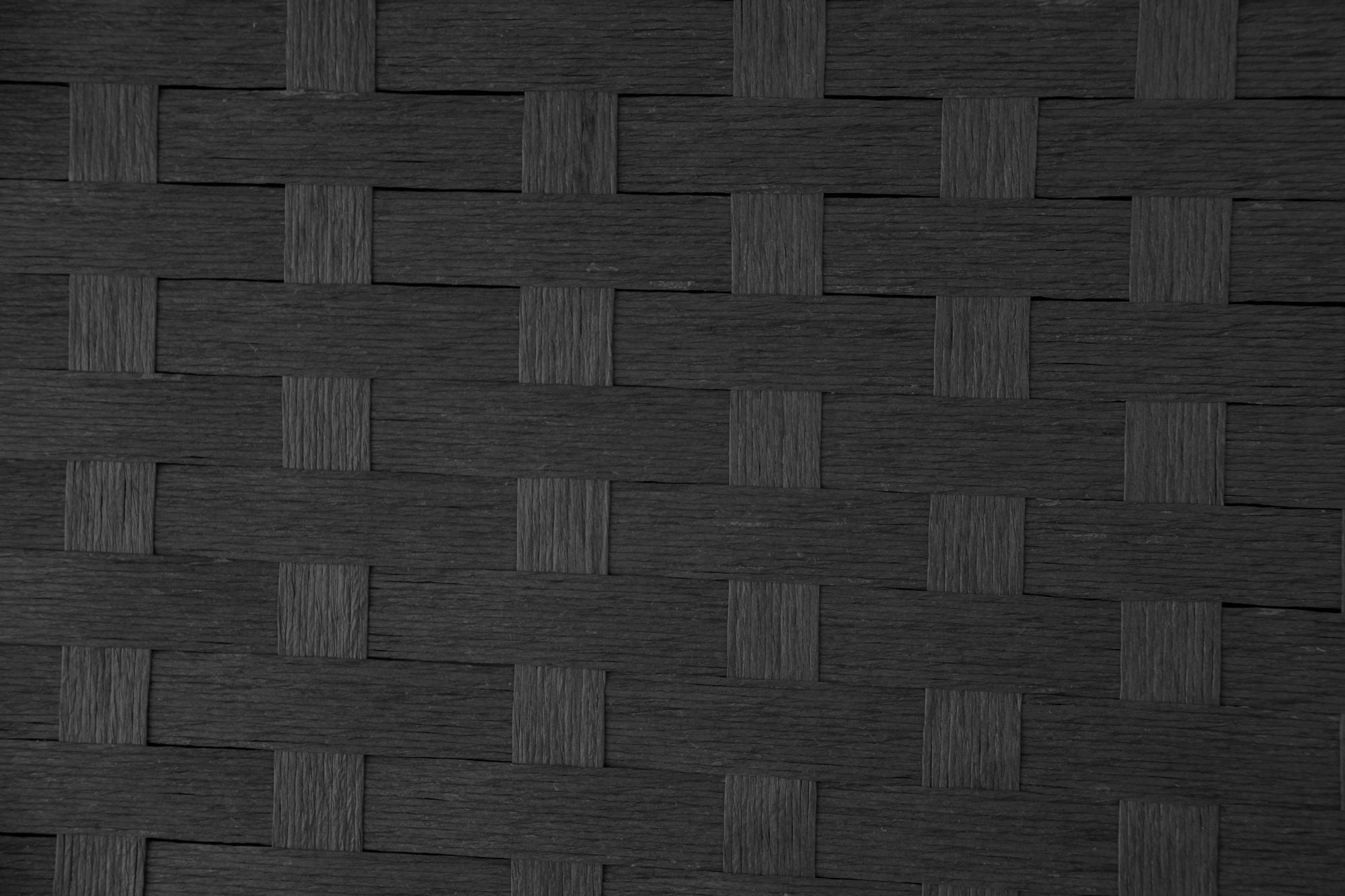 Paravent De 5 Pans Tressé En Fibres Naturelles Coloris Noir - Dim : H180 X L225 Cm - 3