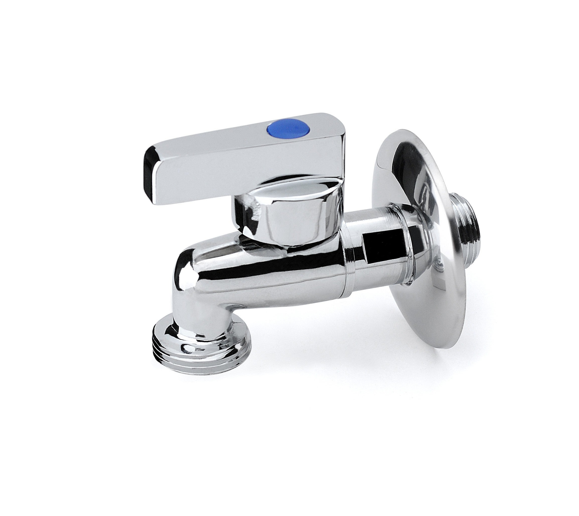 Grifo de bola cromado para conexión lavadora 1/2