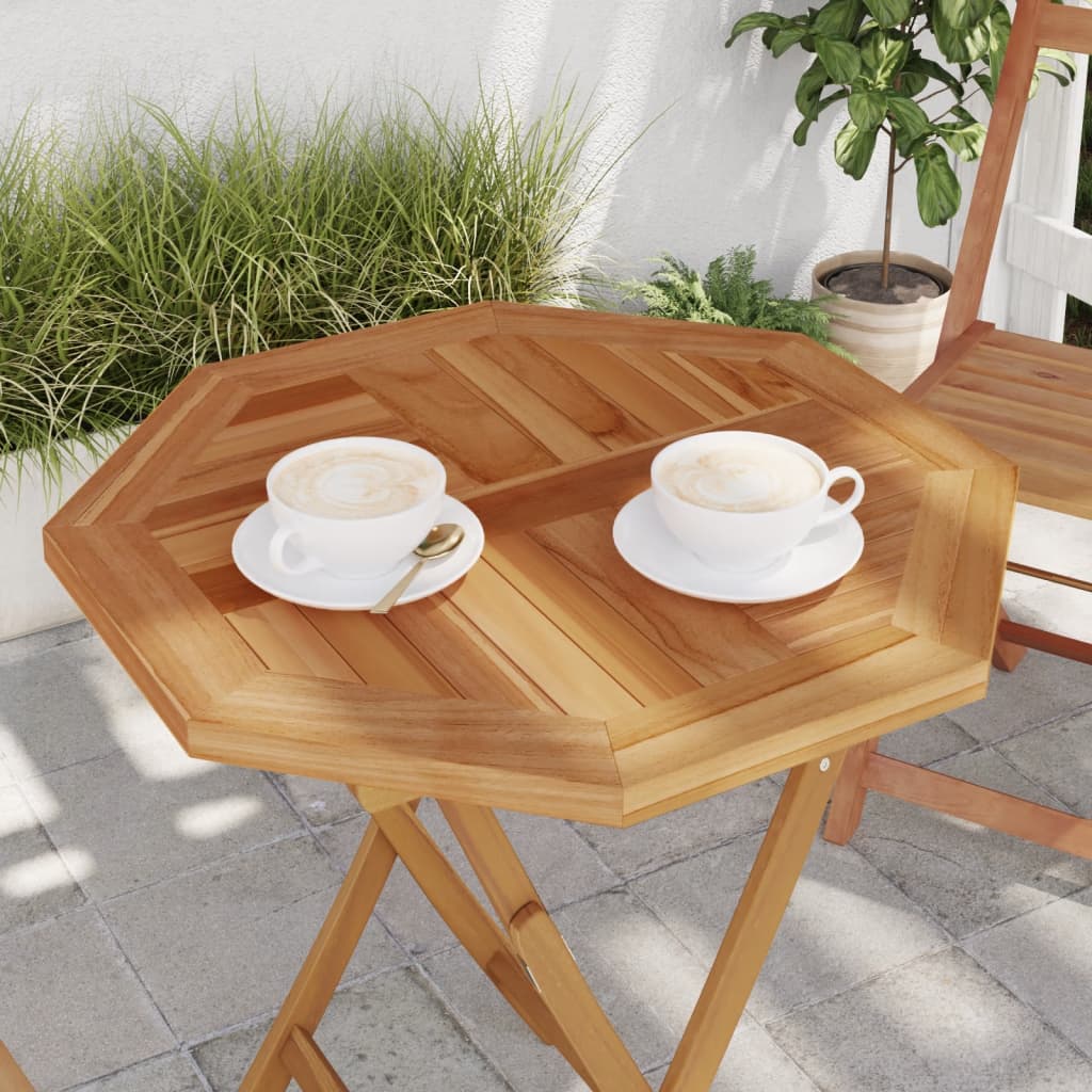 Tablero 60x60x2,5 cm octogonal de madera maciza de teca