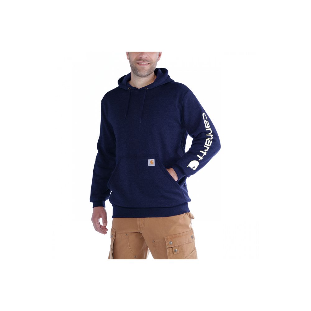 Sweat Midweight Sleeve Logo Hooded K288 Bleu Marine - Carhartt - Taille XL - 2
