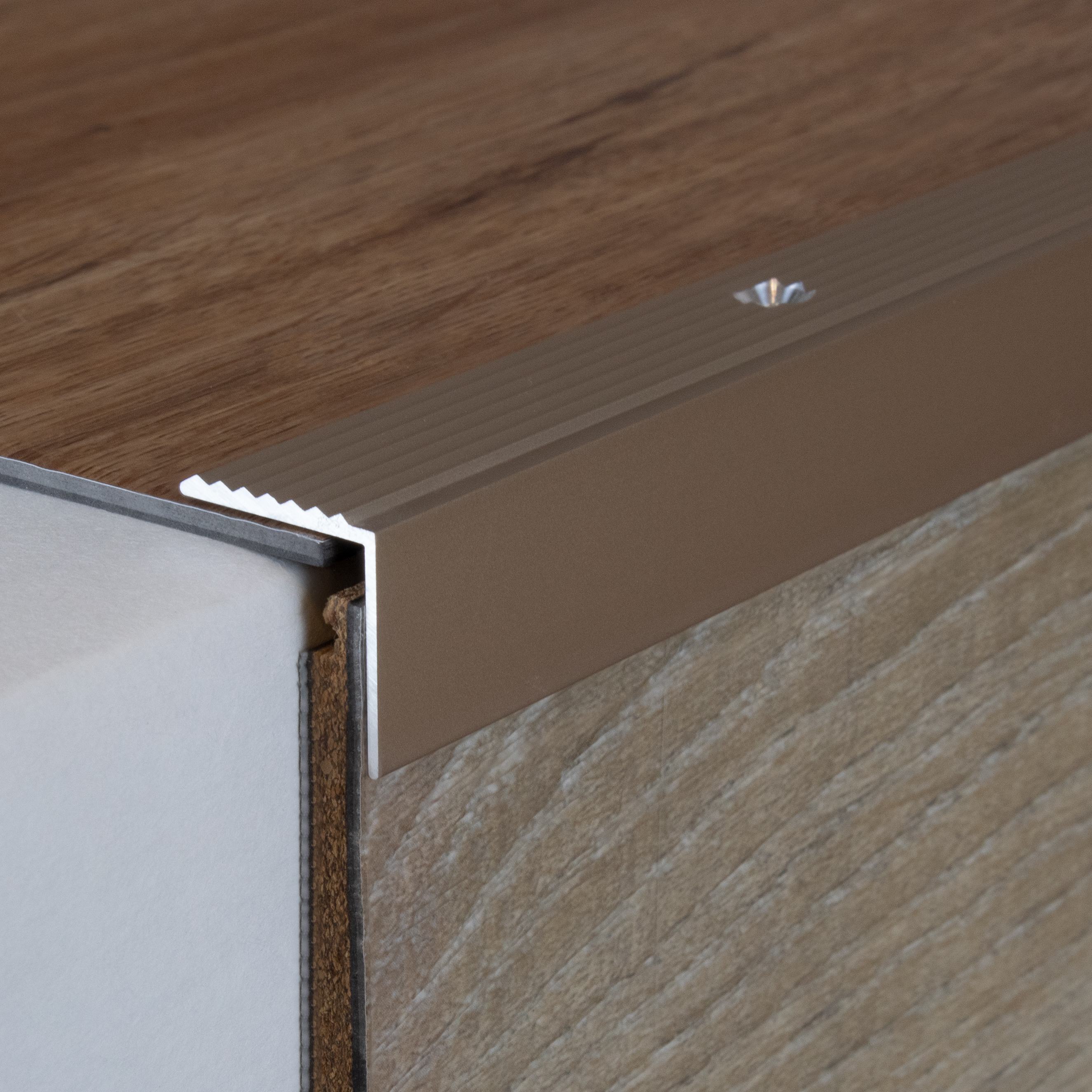 PROVISTON Profilé pour nez de marche Cornière en aluminium 20 x 20 x 1000 mm Argenté - 3