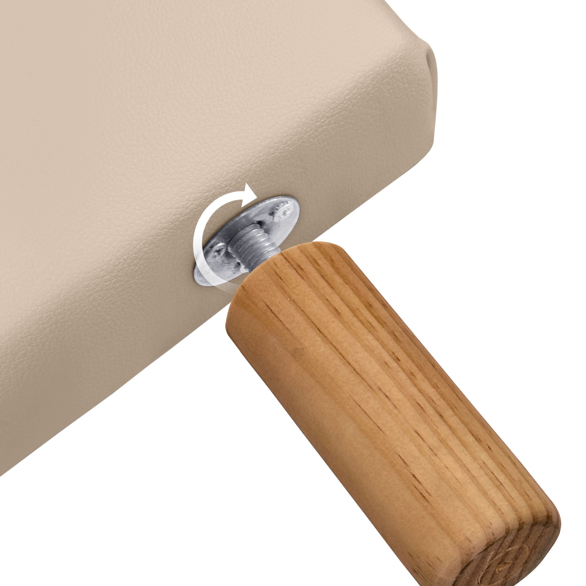 DHOME Cabeceira de cama Capitoné até ao chão Couro Sintético Estofado 8cm para Quarto de Cama (145cm, Beige) - 6