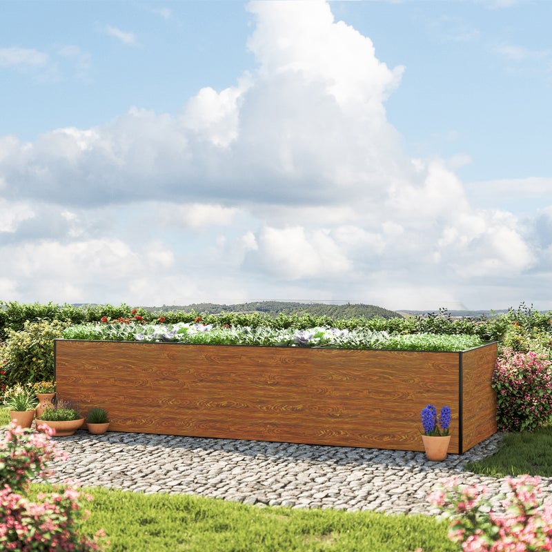 99 x 351 x 77 cm Grzadka podwyzszona, optyka drewna