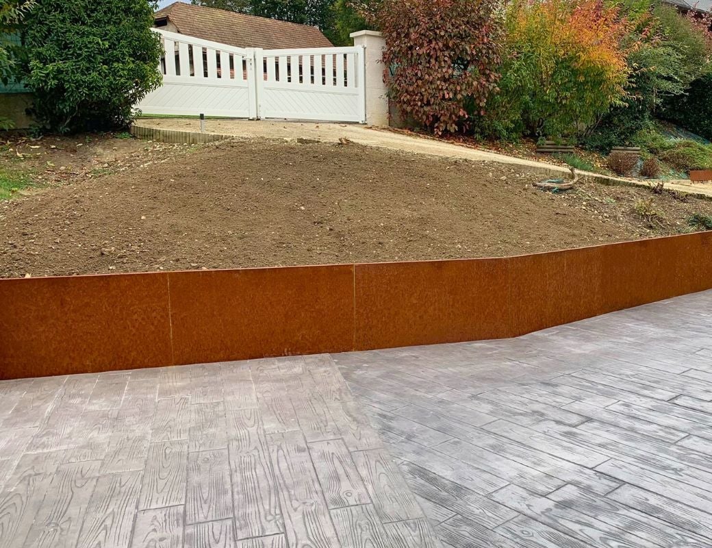 Mur de soutènement en Métal Acier Corten Premium L.100 x H.70 cm - madecoupesurmesure - 5