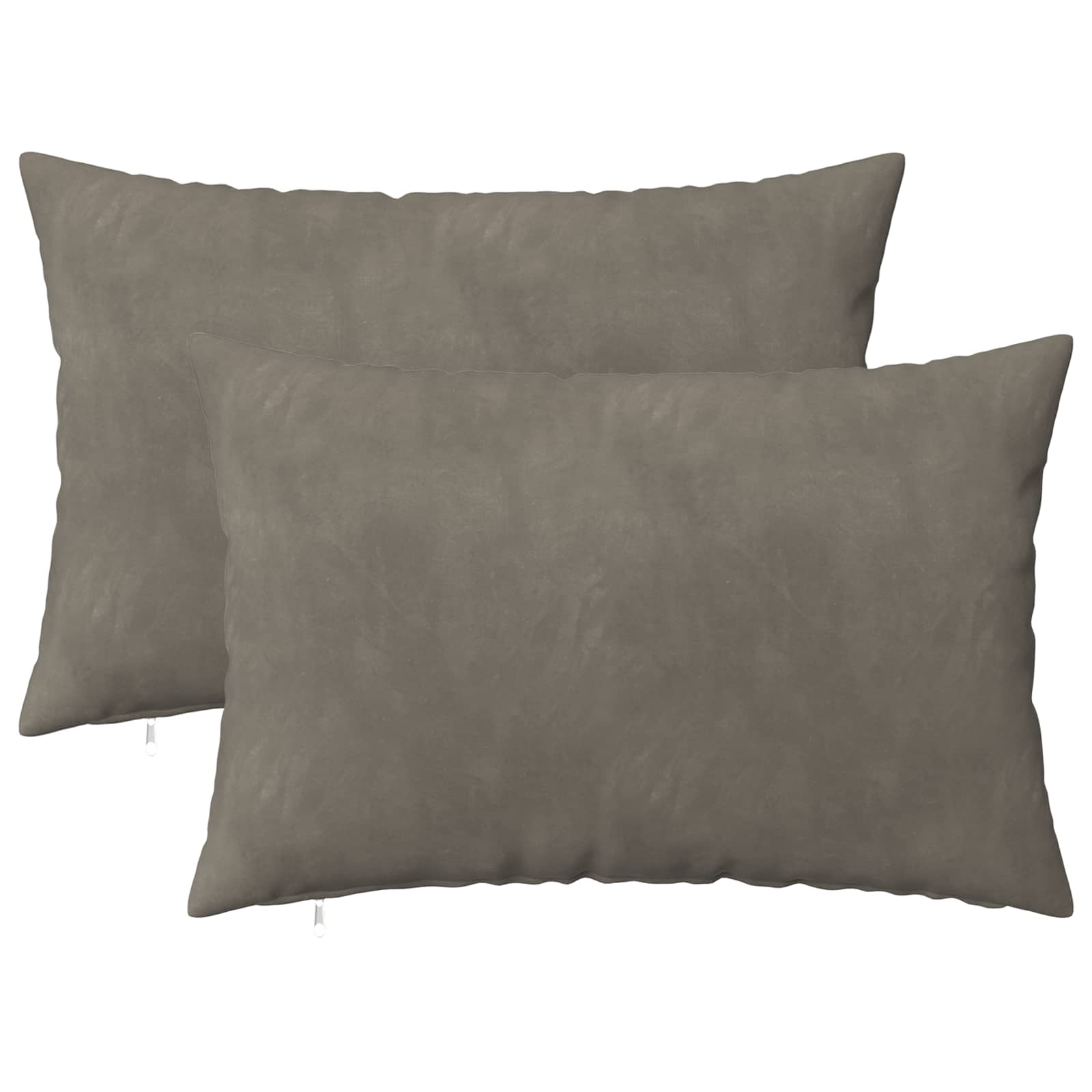 Coussin HEERLEN avec oreiller, 2 pièces, gris clair, velours | Leroy Merlin