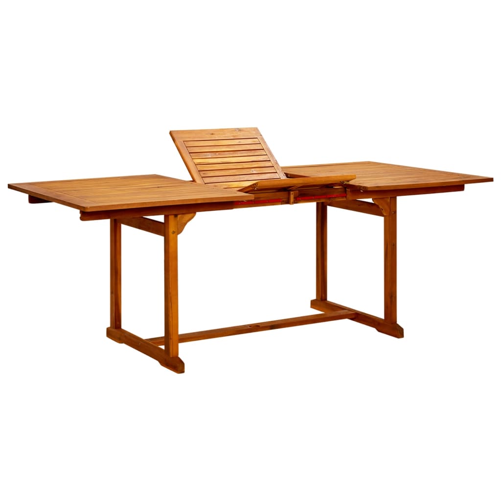 Table à d?ner de jardin (150-200)x100x75cm Bois d'acacia massif - 2