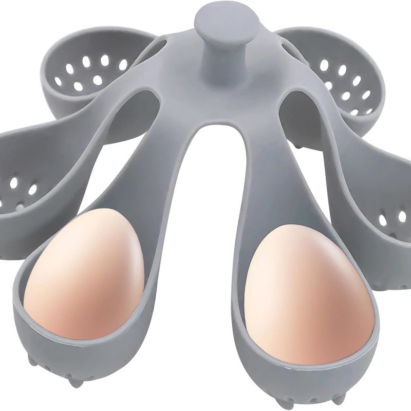 Silikonowy stojak do gotowania jajek na parze - Uchwyt na czajnik do jajek - Akcesorium do gotowania na parze - Urządzenie do gotowania jajek w koszul