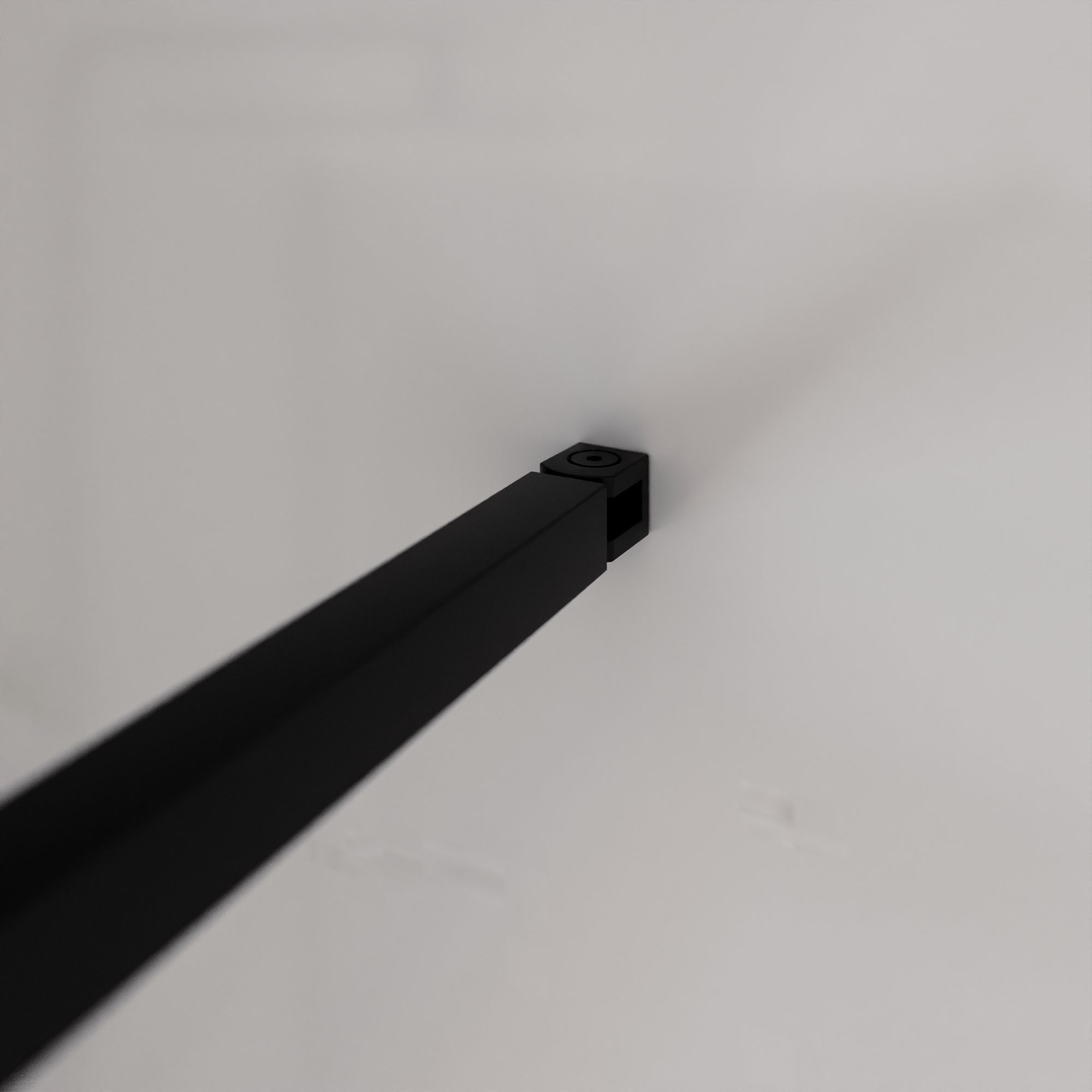 Paroi de douche à l'italienne 100 cm, verre fumé 8 mm anti-calcaire, h200, profilé noir | Keros - 5