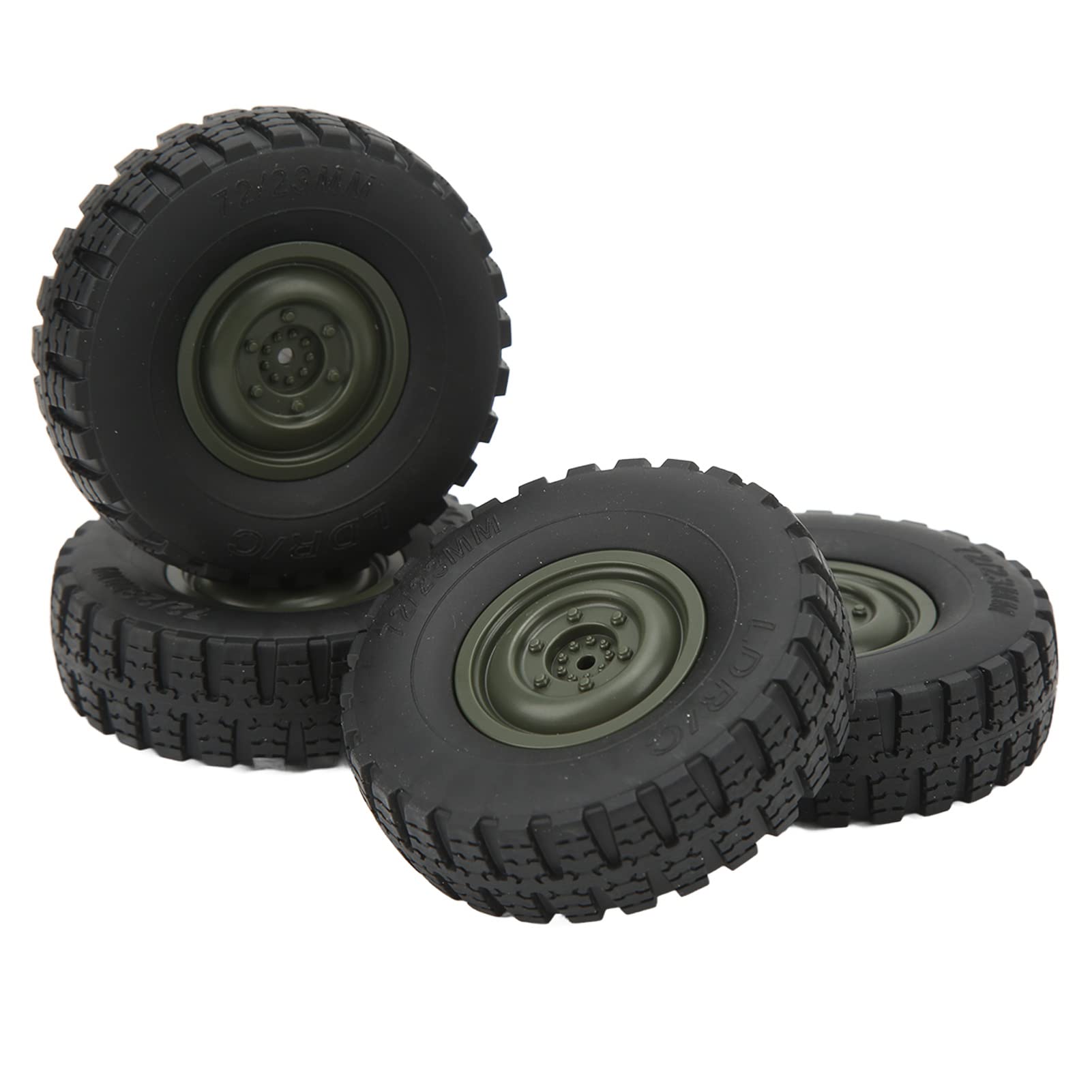 Neumáticos De Rueda De 4 Piezas, Neumáticos De Goma Para Coche RC Con Bujes Para 1/10 Escala RC Crawler Camión Todoterreno Accesorio RC Para Coche, Neumático De Rueda RC