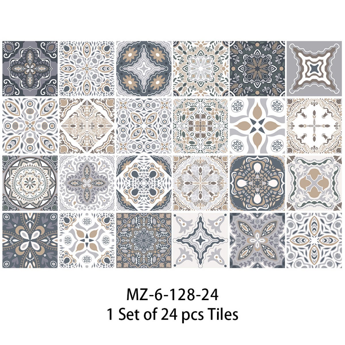 Azuejos Adesivos de azulejos para banheiro e cozinha 24 peças 15x15 cm Adesivo ...