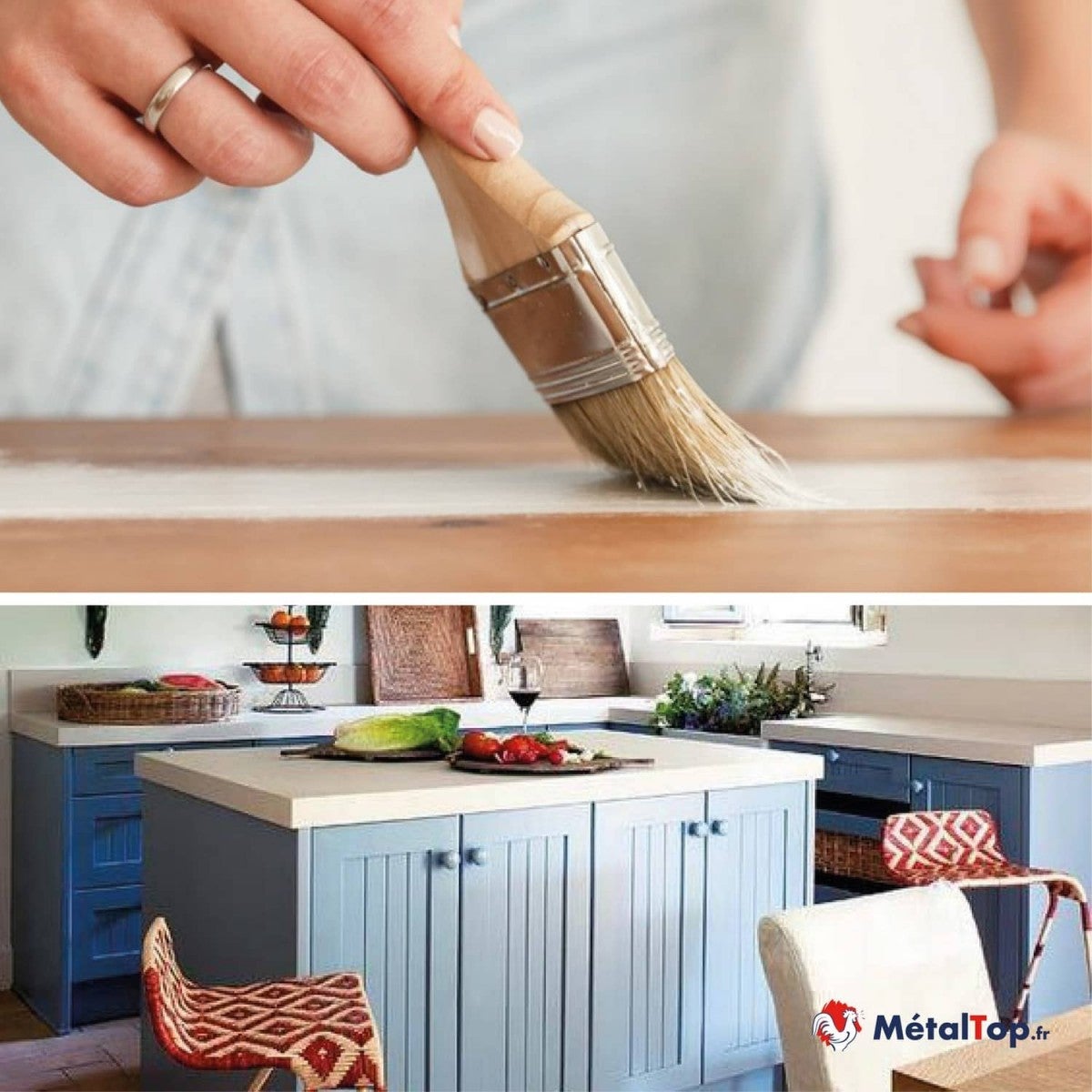 Peinture Plan De Travail - Metaltop - Beige - RAL 1001 - Pot 1L - 8