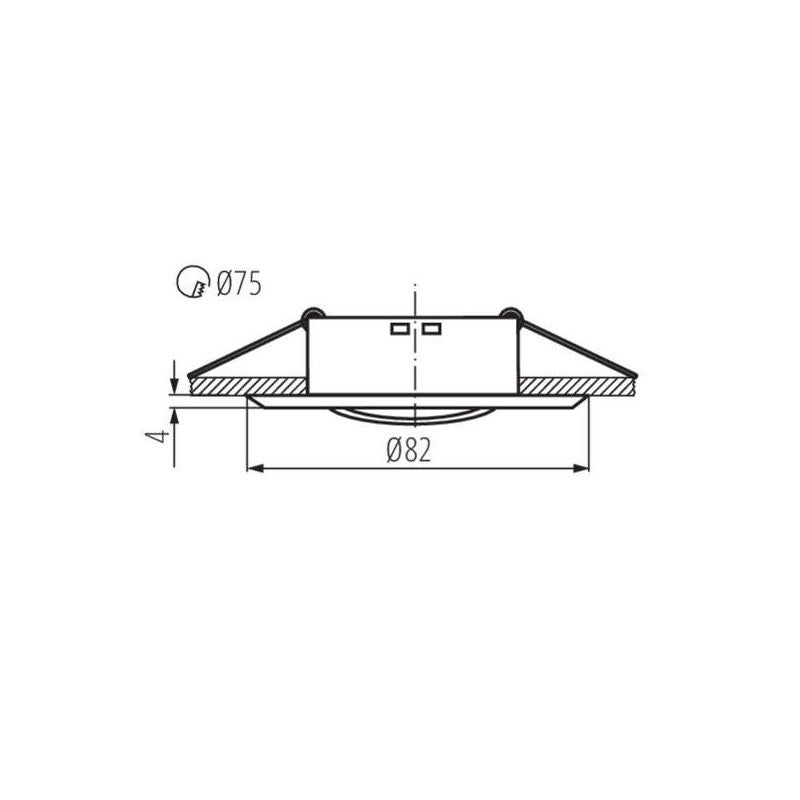 Oprawa sufitowa wpuszczana Bask chromowana 1xGX5.3x50W okrągła ruchoma IP20 wym: 8 x 8 cm aluminium Kanlux - 2
