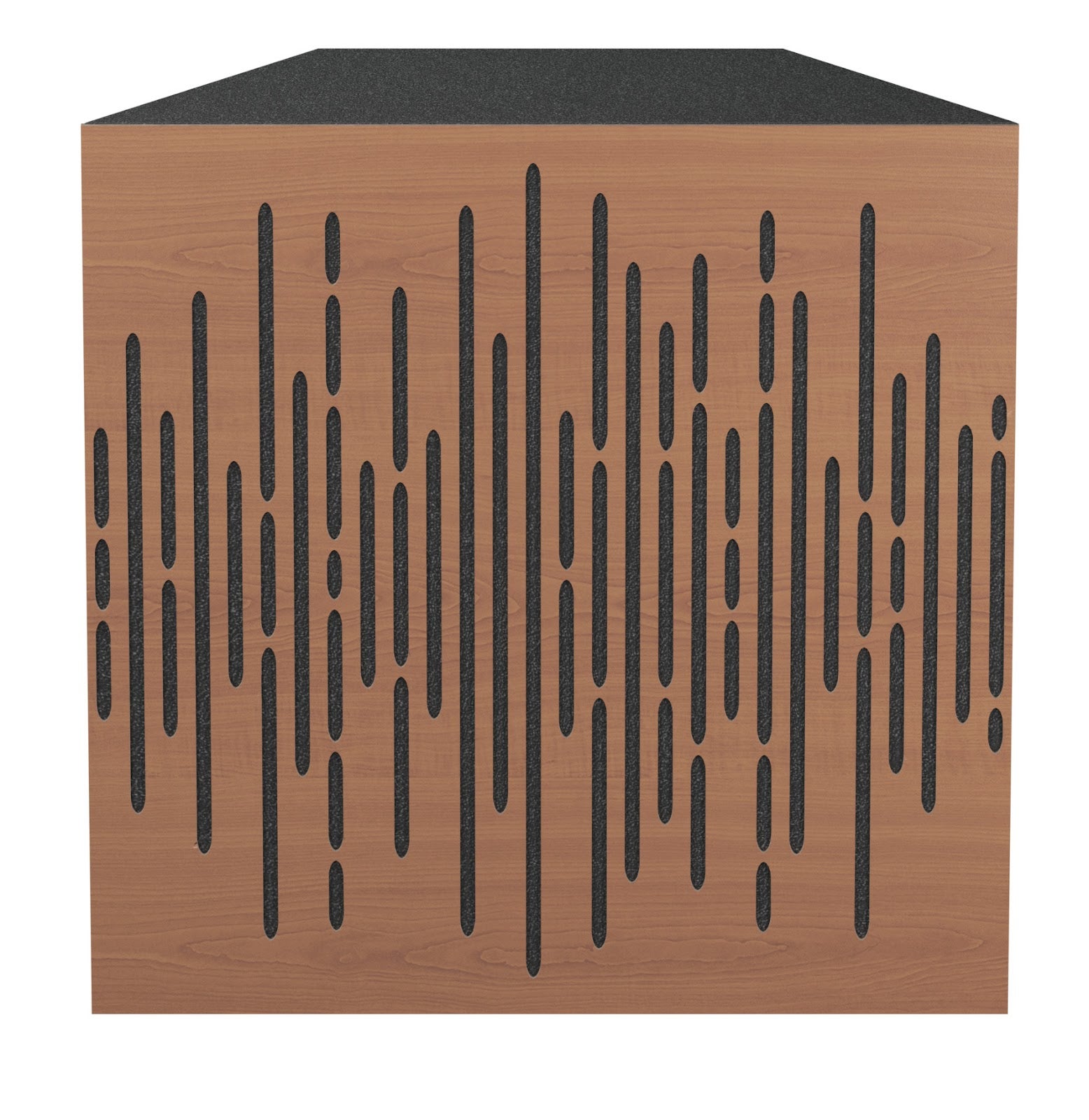 Lot de 2 Pièges à basses WAVE acoustiques insonorisants 50x50x15 cm -MDF perforé laminé et mousse acoustique -Cerise - 2