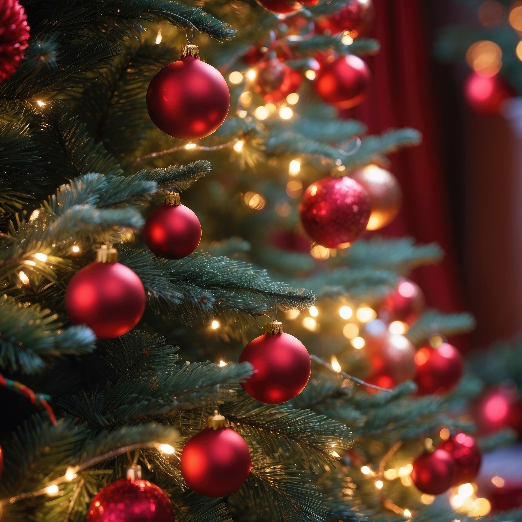 TECTAKE Bolas de Natal Conjunto de 24 em vermelho - 2